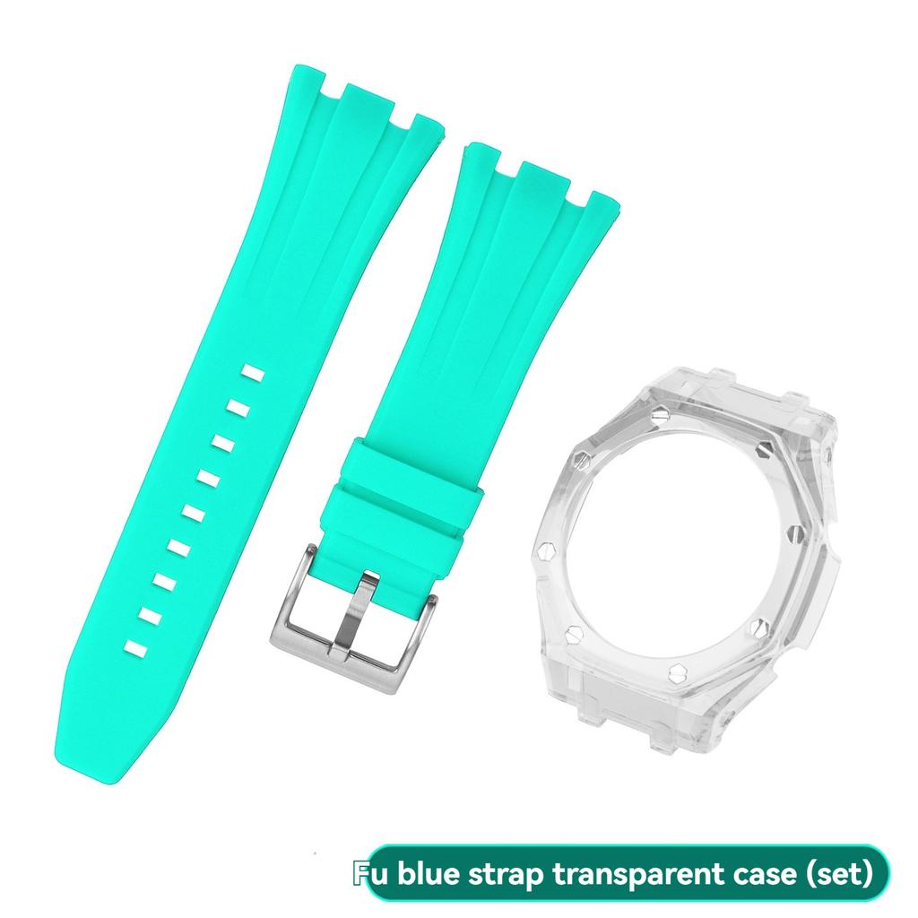 Ga2100 Silicone Mod Kit Strap Case Set For Casio GA-2100/2110 GA-B2100 Transparent Glacier Case Watchband With Refit Tool