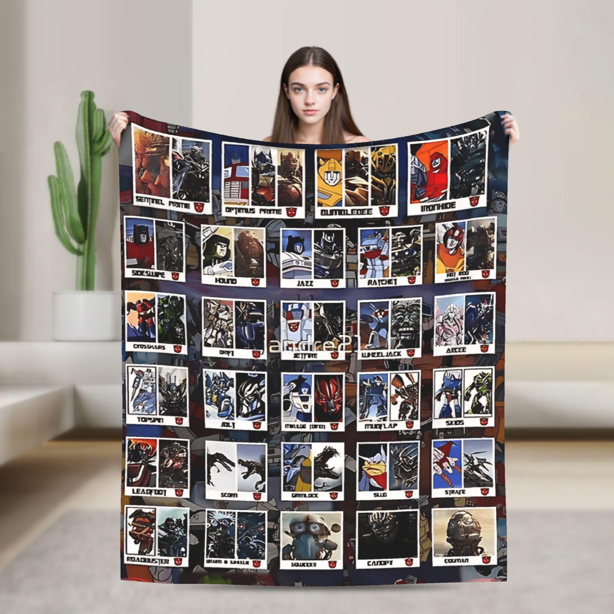 Т-Трансформеры Живем с Автоботами Супер Теплое Фланелевое Плюшевое Покрывало Для Детской Гостиной Качественное Покрывало Подарок 75x90cm