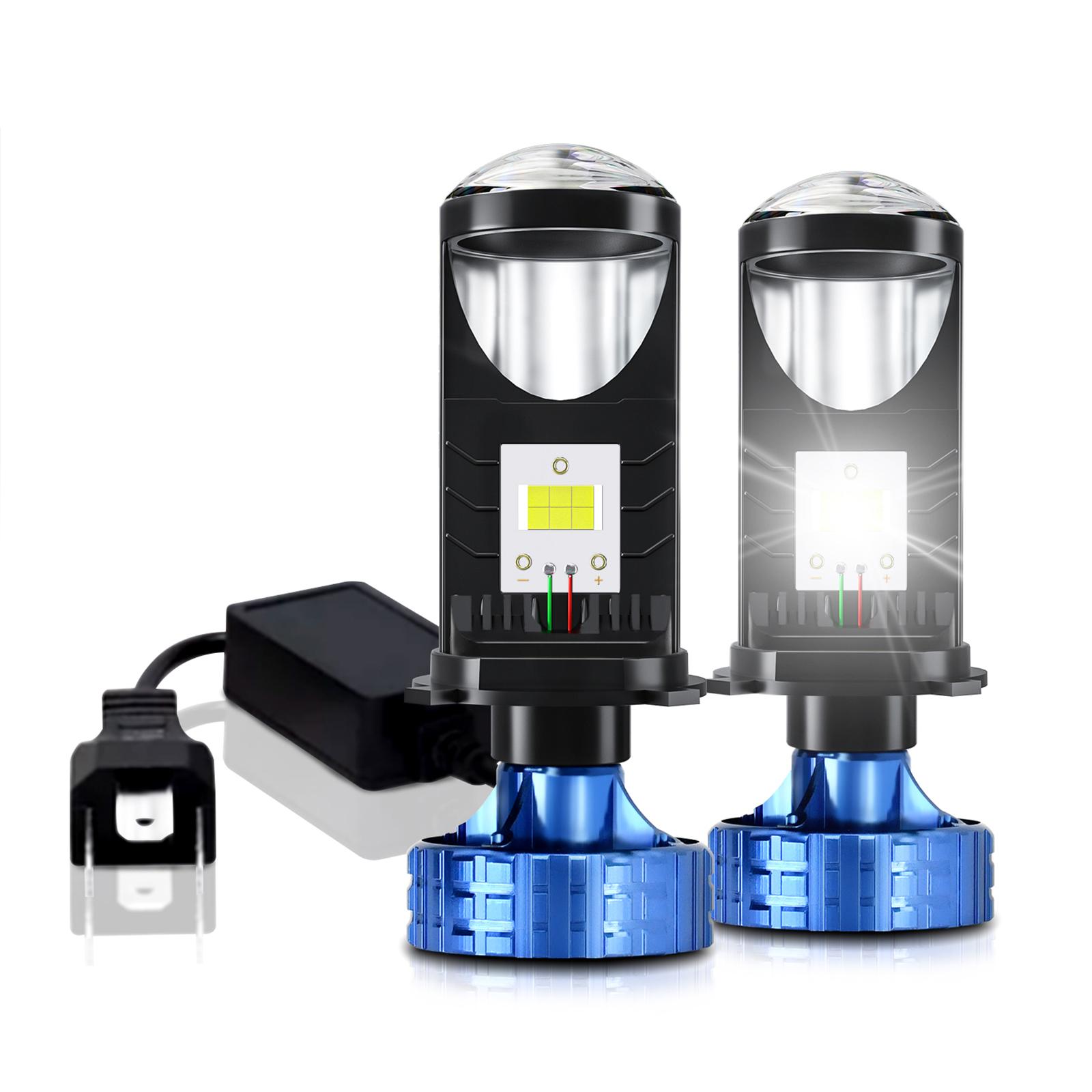 

Светодиодные лампы для фар H4, 20000LM, 60 Вт, сверхяркий комплект для переоборудования светодиодных фар, 6000K, белый свет чёрный