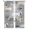 Niedliche Dackel-Muster, durchsichtige Vorhänge, Schlafzimmer, Voile-Vorhang, Wohnzimmer, Fenster, durchsichtige Vorhänge, Küche, Tüll-Vorhänge