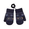 Hanging Neck Rope Children Knitted Mittens Thickened Warm Winter Warm Gloves  Winter Season