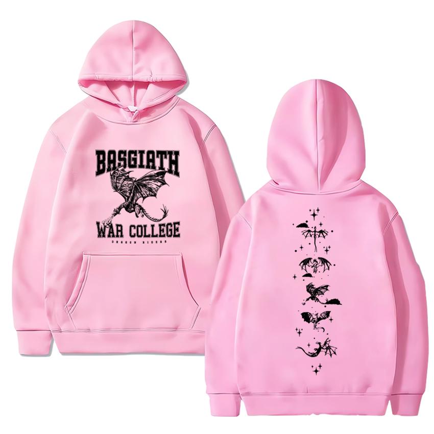 2025 New In Basgiath War College Printed Hoodies Men Women Dragon Riders Fourth Wing Harajuku Pullover Unisex Fleece Sweatshirt