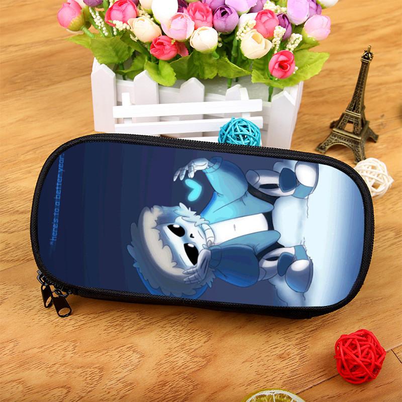Undertale Pencil Case Large Capacity Nylon Organizer For Students And Artists