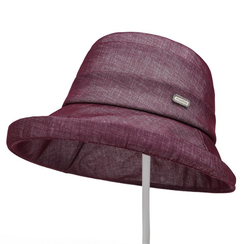 

Summer Casual Versatile Hat Women S Sunshade Basin Hat Mother Travel Sunscreen Hat Cool Hat Versatile Bucket Hat бордовий