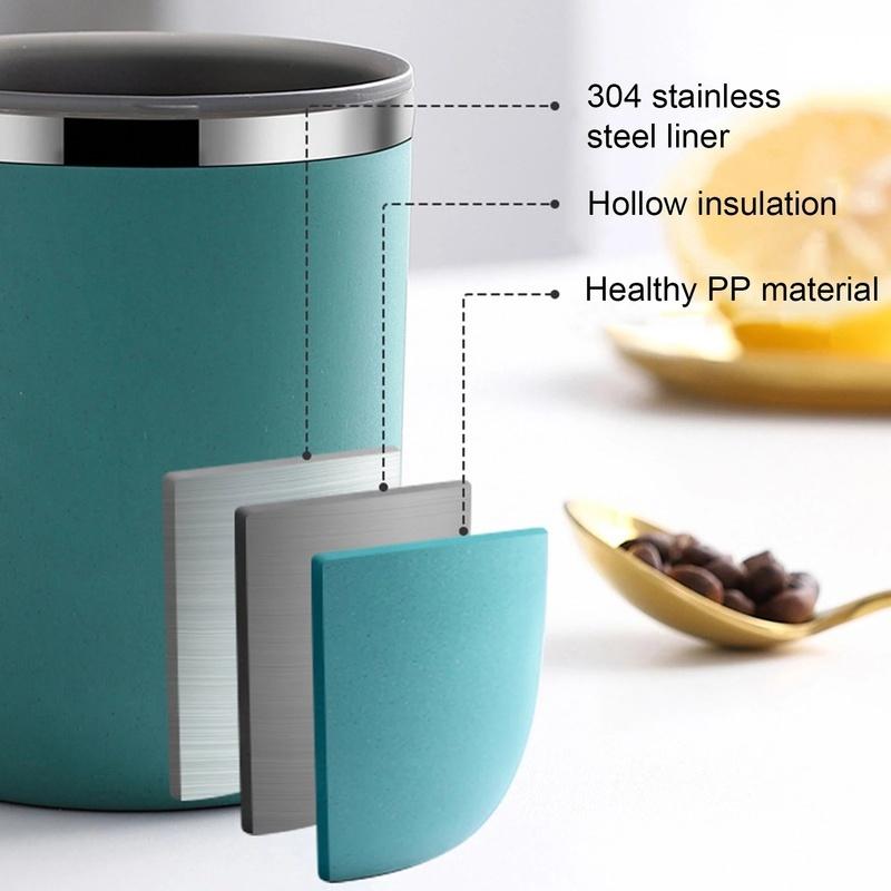 Stainless Steel Mug Simple Coffee Cup Insulated Large Capacity Milk Container Heat  Environmental Friendly