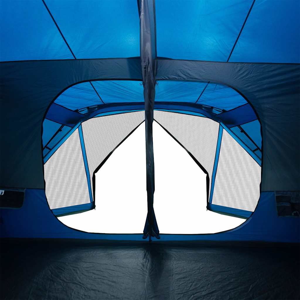 Family Tent for 10 Persons Blue Quick Release Waterproof