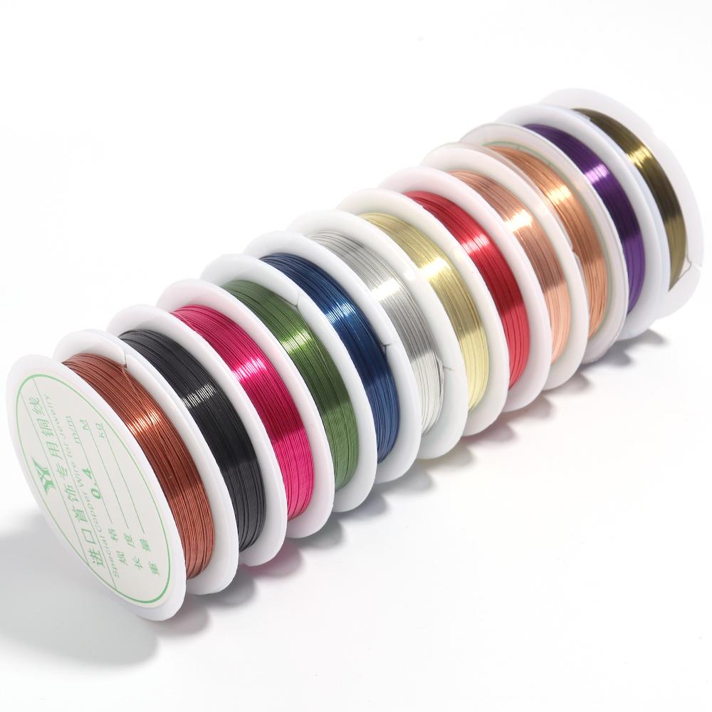 1Roll 0.2/0.25/0.3/0.4/0.5/0.6/0.7/0.8/1mm Sturdy Copper Wire Beading Wire DIY Jewelry Making For Bracelet Necklace Accessories