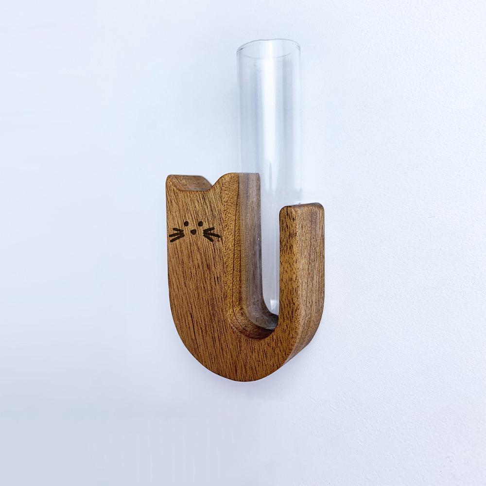 

Magnetic Pet Cat Hair Vase Wooden Pet Hair Storage Box Hydroponic Plants Vase Hair Preservation Style 10