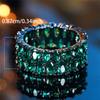 Luxury Cute Female Green Zircon Stone Ring Vintage Fashion Black Gold Color Wedding Jewelry For Women
