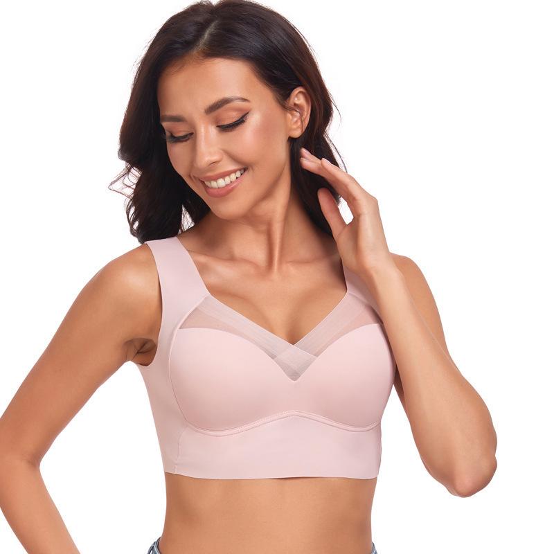 EU-Sized Seamless Sports Bra - No Underwire, Sexy Cross-Back Design