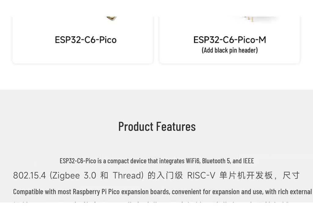 ESP32-C6 WiFi 6 Development Board with 160MHz Processor and ESP32-C6-MINI-1 Module