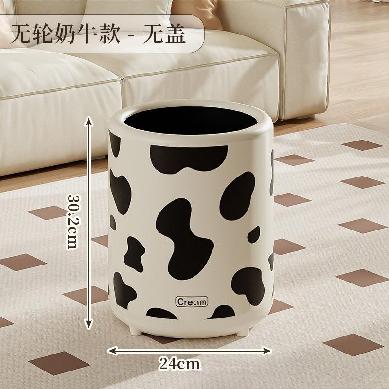 

New Luxury Trash Can with Wheels for Living Room Home Office Large Size Stylish Cover High-end Design