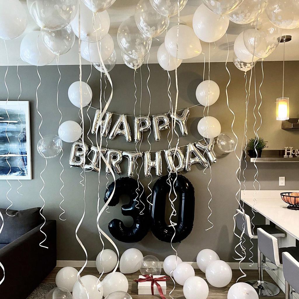 Silver/Gold Birthday Letter Balloon Set Suitable for Birthday Party Decoration, Anniversary, Shower (Multiple Colors Available)