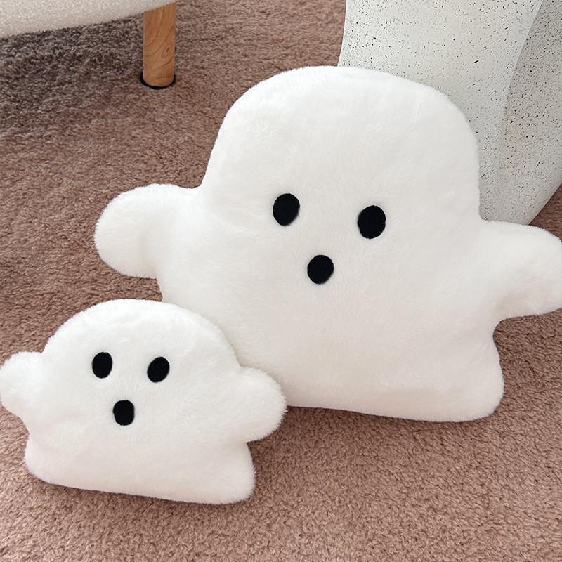 Creative Ghost Plush Throw Pillow With Soft Velvet Cover For Halloween Decor And Comfort