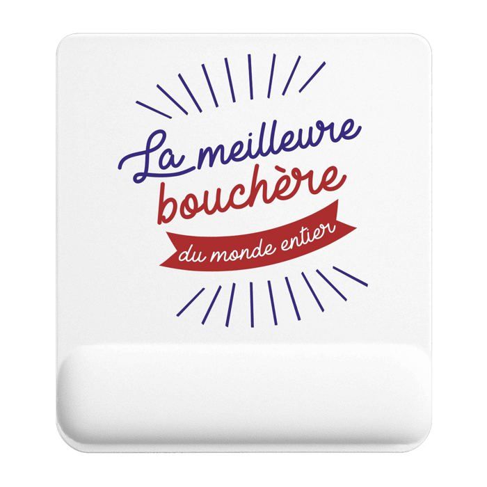 Tapis de souris - PLANETEE - Bouchère Meilleure Monde - 22x18 cm - Surface lisse antidérapante - Épaisseur 3 mm