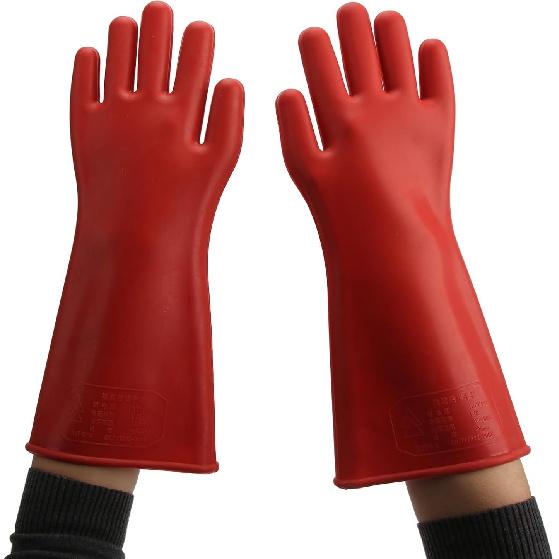 Electrical Insulated Lineman Rubber Gloves, Electrician High Voltage Hand Shape Waterproof Safety Protective Work Gloves 10000V Insulating for Man