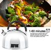 Teapot Shaped 60 Minutes Kitchen Timer Stainless Steel Mechanical Wind Up Timer Time Reminder