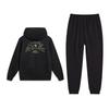 Li Ning Fashion Pullover Long Sleeve Top Comfortable Long Pants Casual Sports Suit Men Suit AWDW111-3+AKLVB43-1