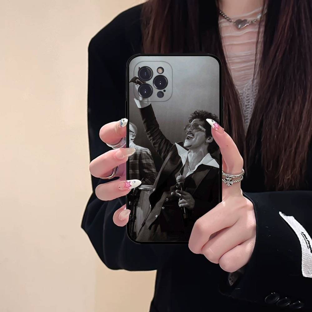 B-Bruno M-Mars Singer Phone Case For Iphone 17 16 15 14 13 12 11 Pro Max Plus Black Shell Cover Case