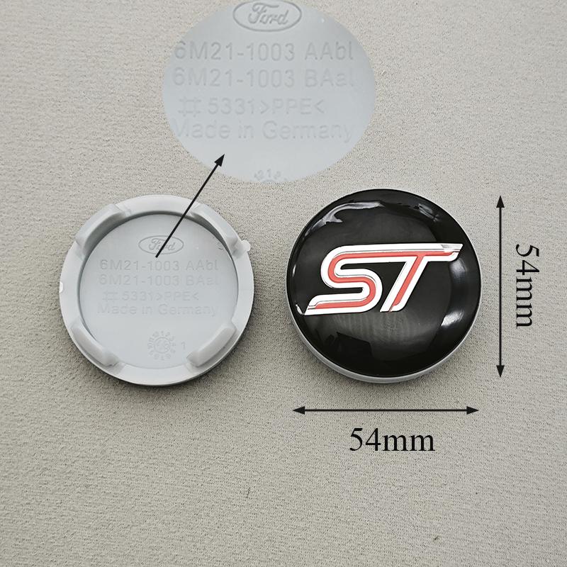 4Pcs 54mm Car Wheel Center Hub Cap Rim Cover For Ford ST Fiesta Focus Edition Puma X KUGA Mondeo Ecosport Car Auto Accessories