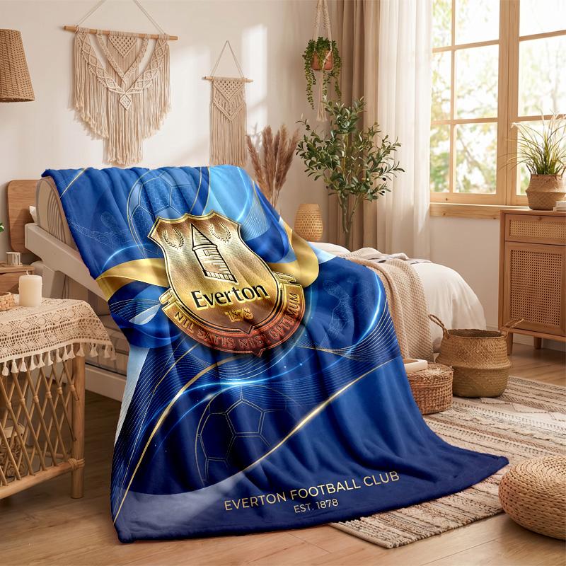 Everton Fußball Druck Flanell Decke Weich Warm Sofa Bett Überwurf für Zuhause Büro Schlafzimmer