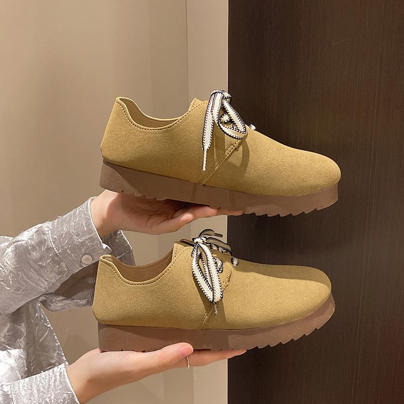 Mode Frühling Herbst Retro Spitze Freizeitschuhe für Damen Mode Einfarbig Luxusschuhe Damen Neu Designer 4cm Absatz Ballerinas Damen