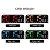 Large LED Digital Wall Clock Table Clock Temperature Date Week Display Countdown Brightness Adjustment Dual Alarm 12/24h