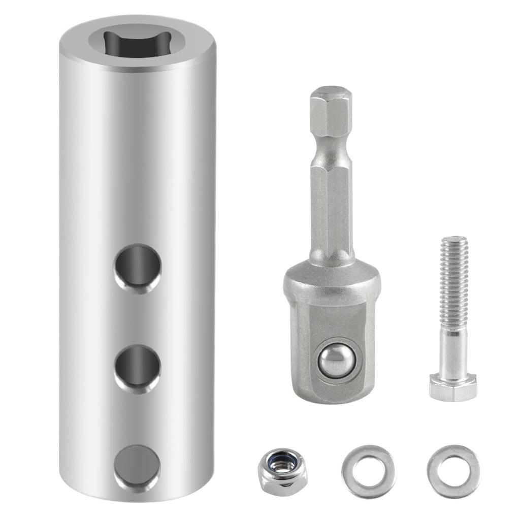 Trailer Jack Electric Drill Adapter Stainless Steel with 12in Socket Adapter Bit Compatible with