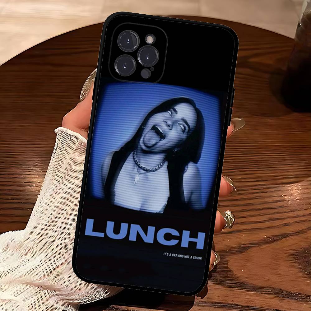 

Pop E-Eilish Star B-billie Phone Case For IPhone 16 Pro Max 15 17 Plus 14 13 12 Mini 11 Black Cover iPhone 16 plus