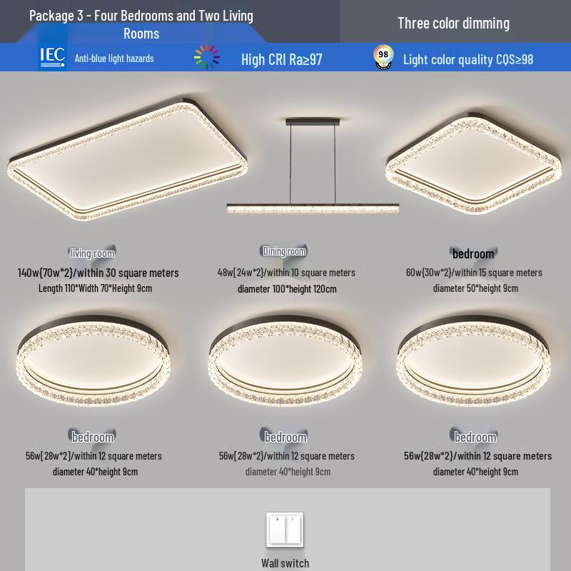Italian Luxury Ceiling Lamp Set: 2025 Modern Atmospheric Design for Living Room