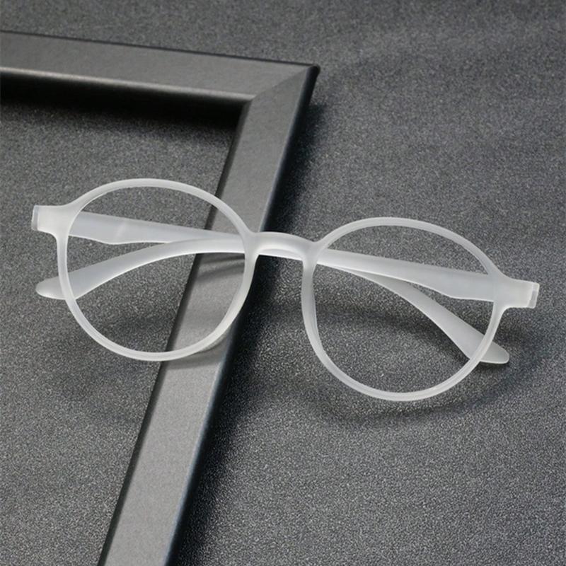 

Men S Flexible Transparent Eyeglasses Frame Ultralight Fashion Retro Round Optical Prescription Glasses Women S 66016