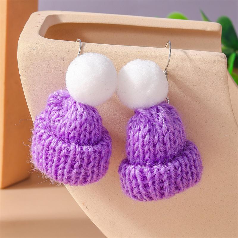 Fashion Merry Christmas Wreath Circle Hoop Earrings for Women Girls New  Party Festival Jewelry Gifts