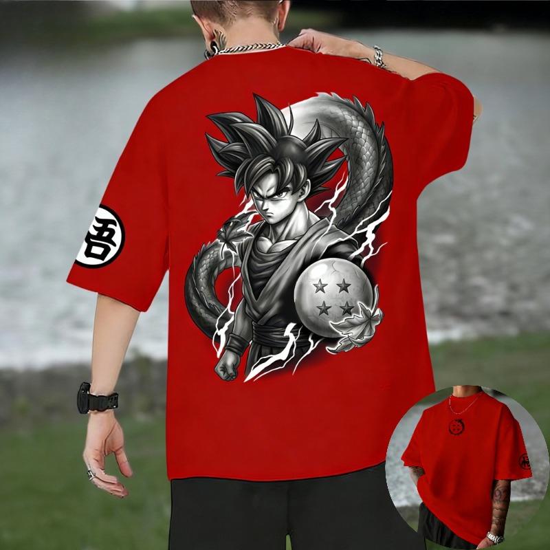 Dragon Ball Wukong Men's Summer T-shirt Retro Street Wear