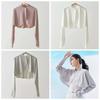 Long Sleeve Summer Sunscreen Shawl Solid Color Sun Protection Clothing Sweet Ice Silk Cape  Outdoor