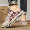Summer new men's daily leisure half-drag bag head men's shoes fashionable one-pedal cloth retro breathable board shoes