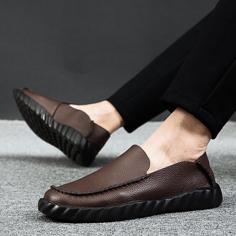 Fashion Classic Business Men's Formal Shoes Soft Soled Comfortable Loafers Summer Breathable Versatile Men's Genuine Leather Shoes