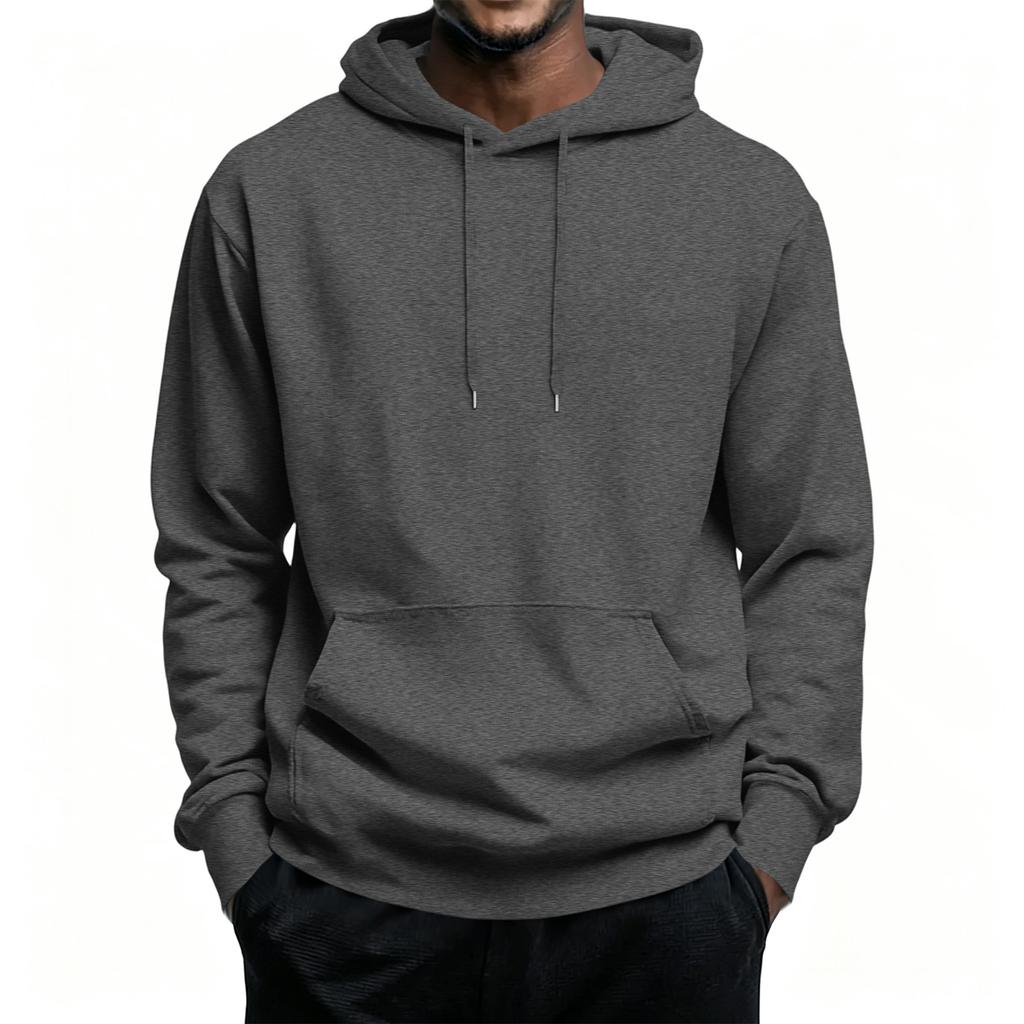 Men's Hooded Long Sleeve Casual Pullover Sweatshirt for Everyday Wear