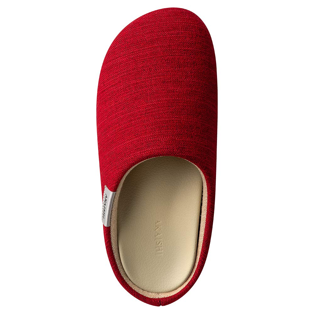 AKAISHI Official Arch Fitter 608 Room Shoes Room Shoes for Men and For Collapsed Arches (S (22.0-22.5cm), Red) Slippers, Women,