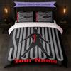 Set Biancheria da Letto Personalizzato Cristiano Ronaldo con Nome Testo 1 Copripiumino+2 Federe Logo Calcio Regalo Personalizzato per Occasione Speciale Arredamento Camera da Letto