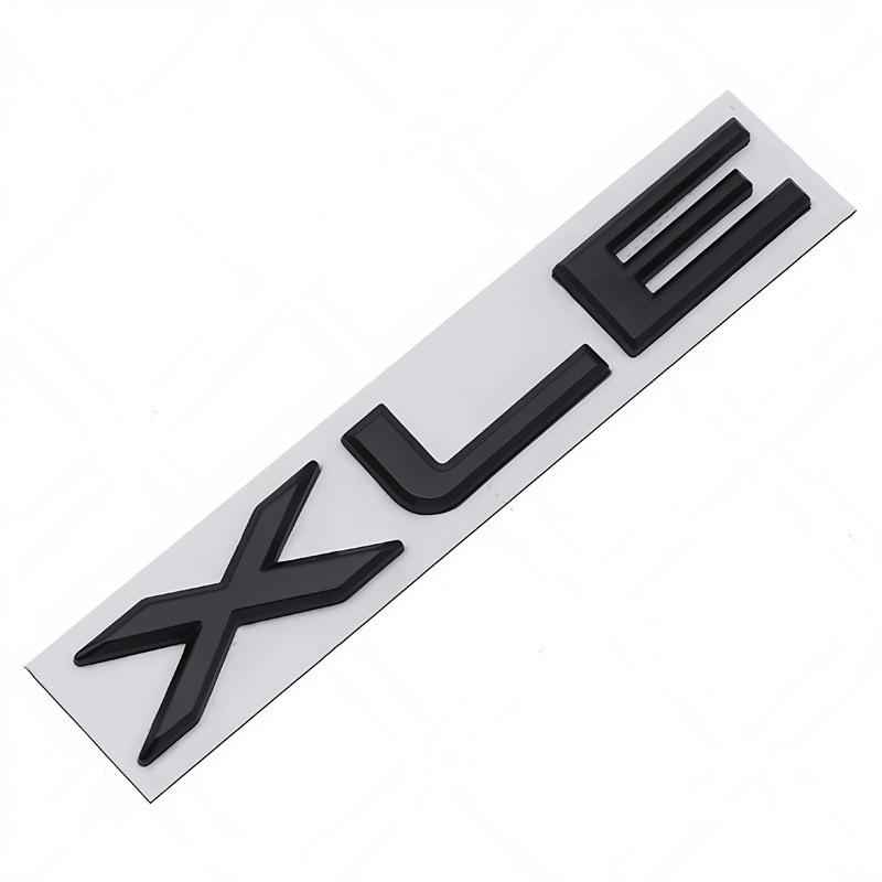 Split XLE car stickers compatible with Toyota Avalon, Reina, and Camry's modified metal rear badges.