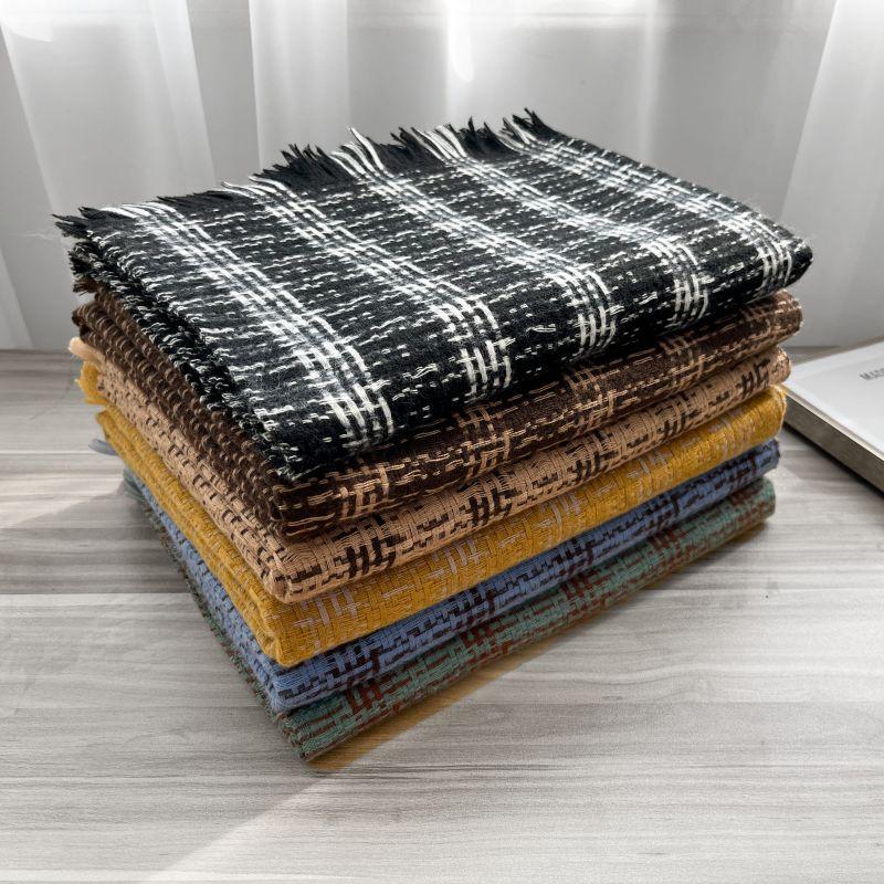 Scarf Korean New Autumn and Winter Thickened Plush Warm Imitation Cashmere Small Fragrance Style Scarf Shawl