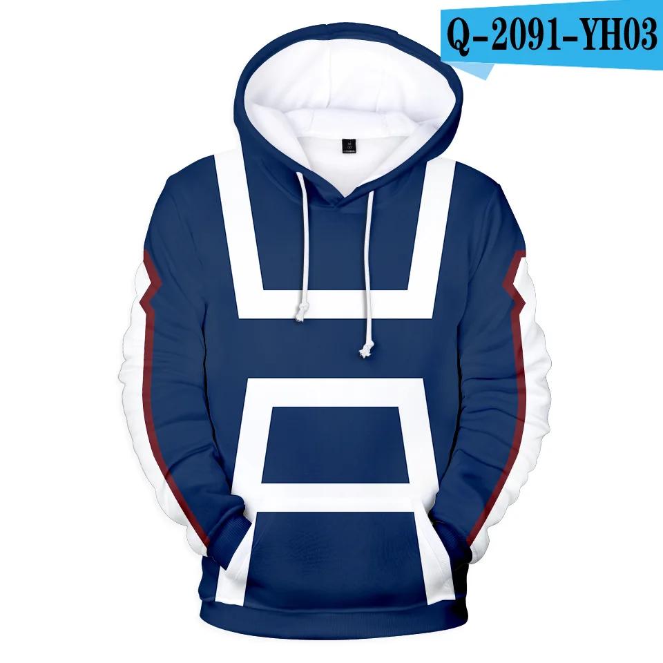 My Hero Academia Midoriya Izuku All Might Costume Cosplay Uniforme Scolastico Boku No Hero Academia Stampa 3D Felpe con Cappuccio Felpe da Uomo