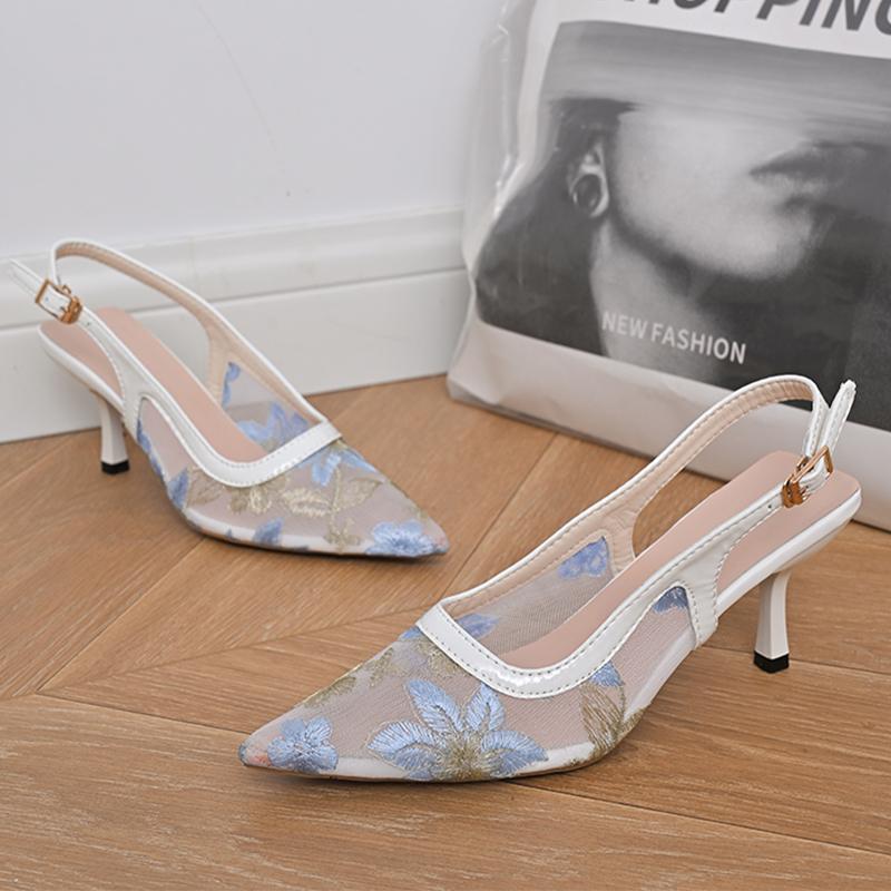 

Fashion High Heels Women Sandals Pointed Toe Fashion Shoes Dress Elegant Pumps Luxury Woman Slides 2025 Summer Sexy Sandalias De Mujer 43