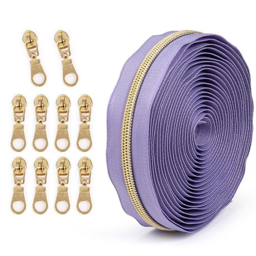 No.5 Bag Zipper Set Contrast Color Slider Closure Zip New Jacket Long Zips  For Sewing Garment