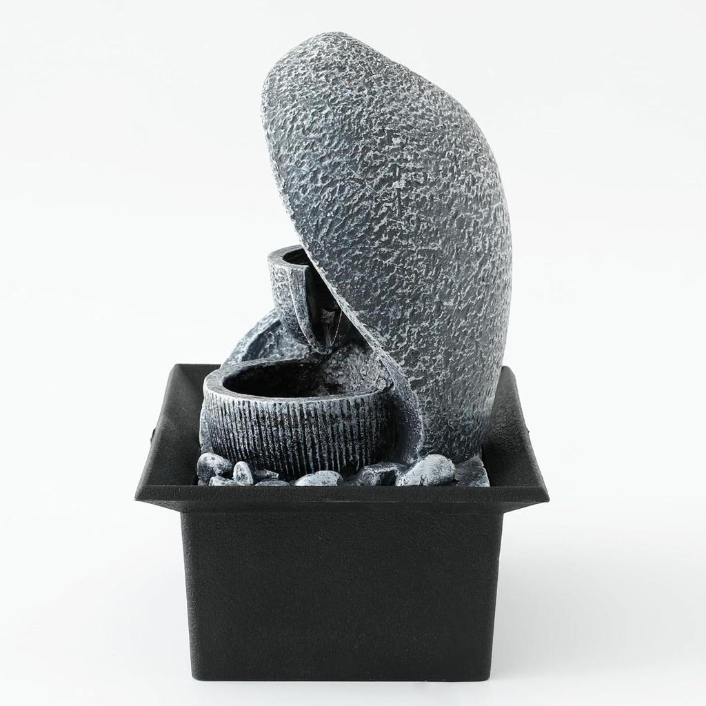 Polyresin Water Fountain for Home Decor (20cm)| Water Fountains for Living Room, Office, Reception | House Warming Gifts