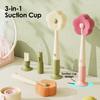Yousheng Cleaning Brush Soft Flower-shaped Sponge Head Long Handle Cup Brush Suction Base Bottles Water Cups Cleaning