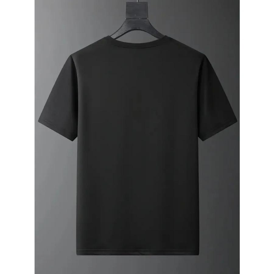 Smile Letter Print Men's T-Shirt - Breathable, Soft Polyester Casual Summer Tee for Outdoor & Everyday Fashion