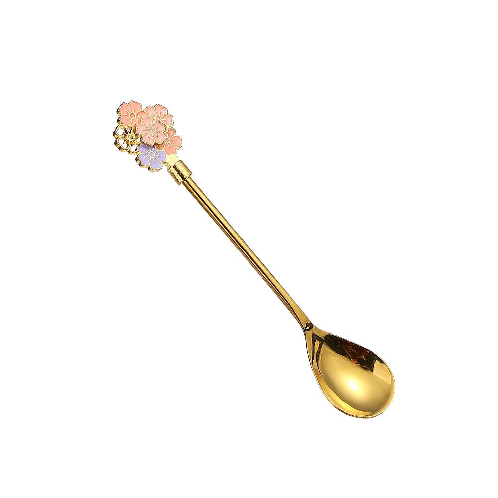 Cherry Blossom Stainless Steel Spoon - Coffee, Dessert, & Cocktail Use