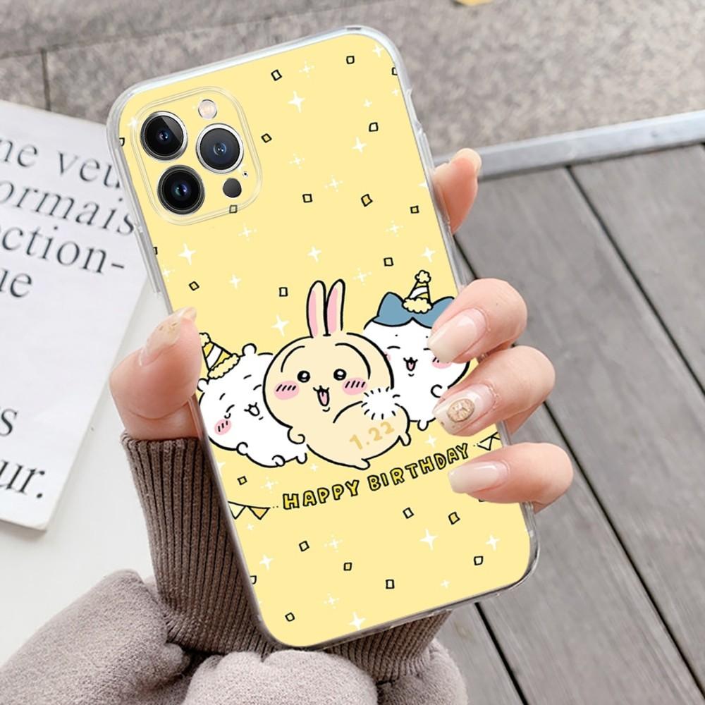 C-ChiikawaS Cute Phone Case Silicone Soft for iphone 15 14 13 12 11 Pro Mini XS MAX 8 7 6 Plus X XS XR Cover