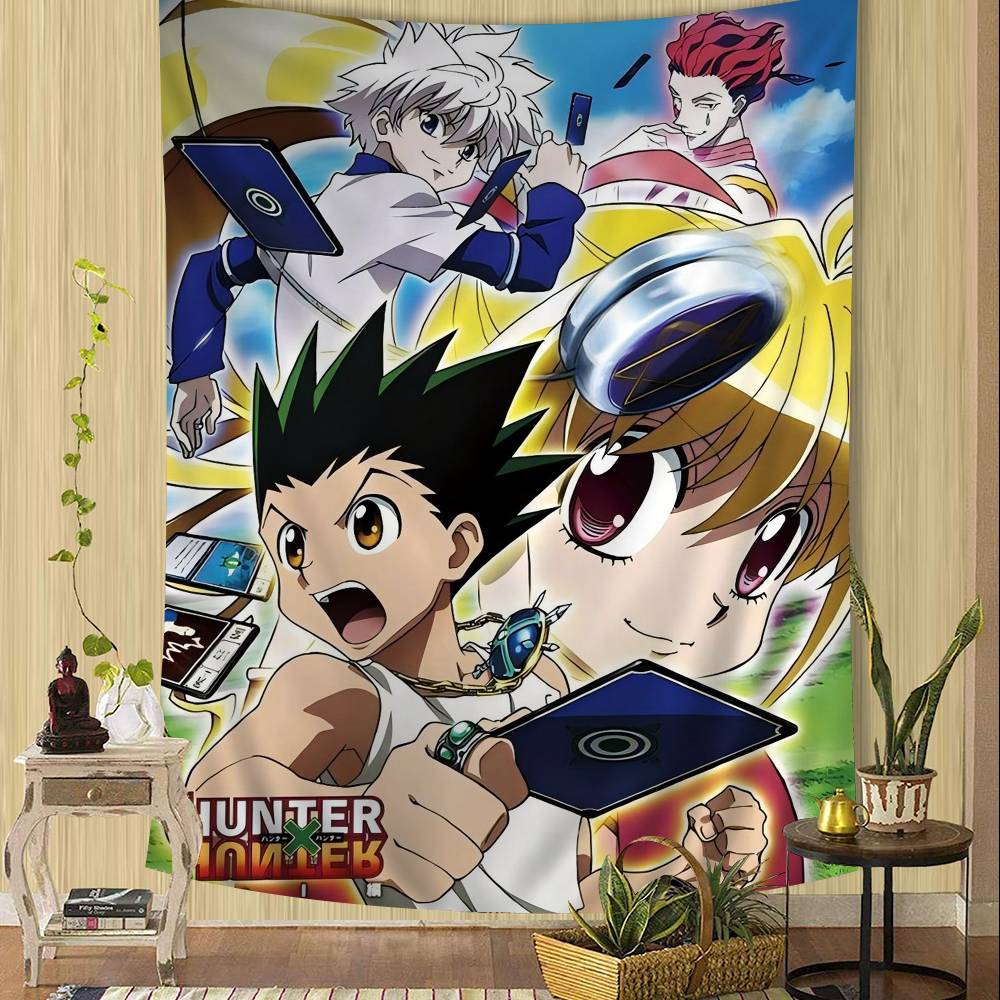 Anime Hunter X Hunter Classic Vintage Colorful Tapestry Wall Hanging Bohemian Wall Tapestries Mandala Wall Art Decor